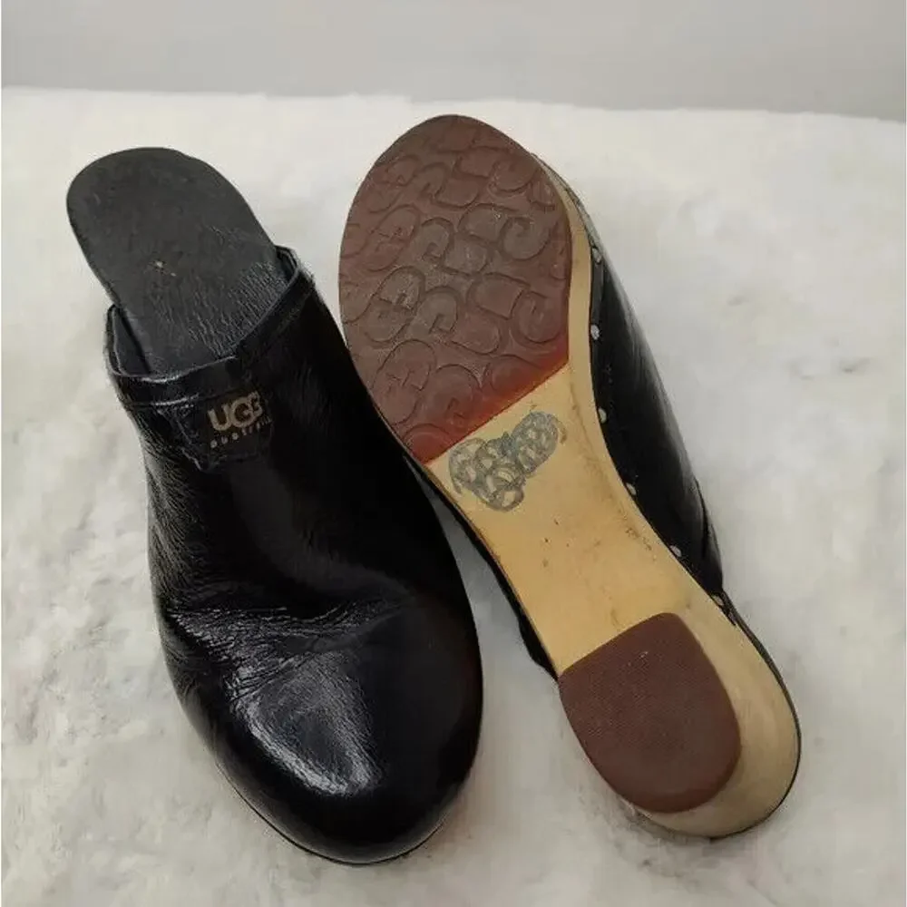 Vintage Black Ugg Clogs Size US 8